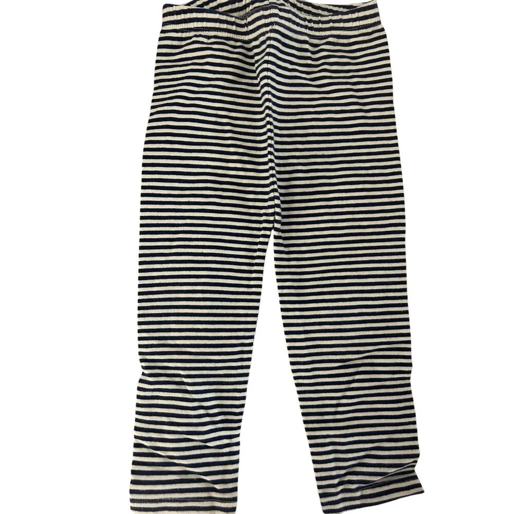 Hanna Andersson Navy blue stripe leggings size 2